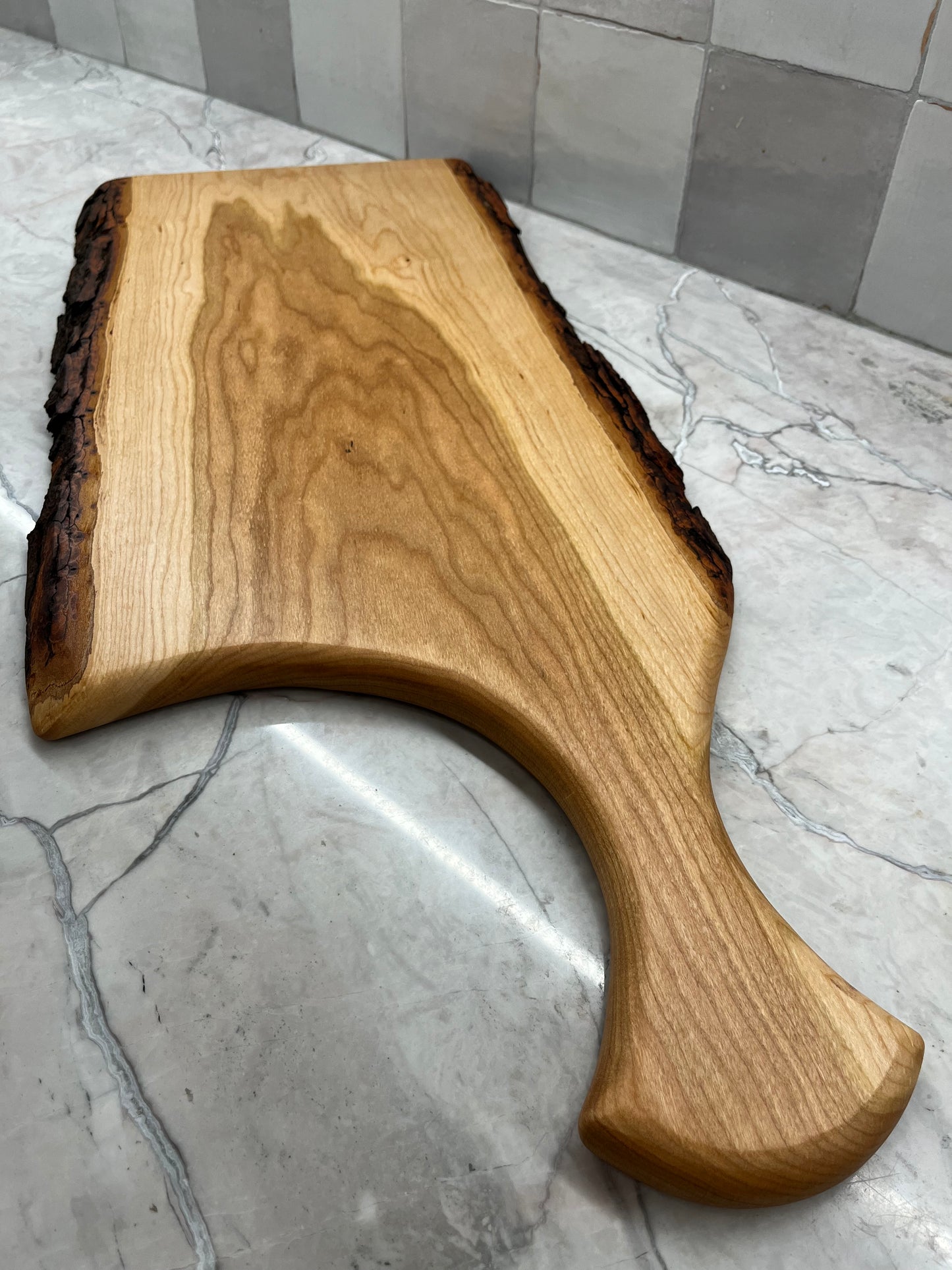 28.5" x 12" Cherry Live-Edge Charcuterie Board