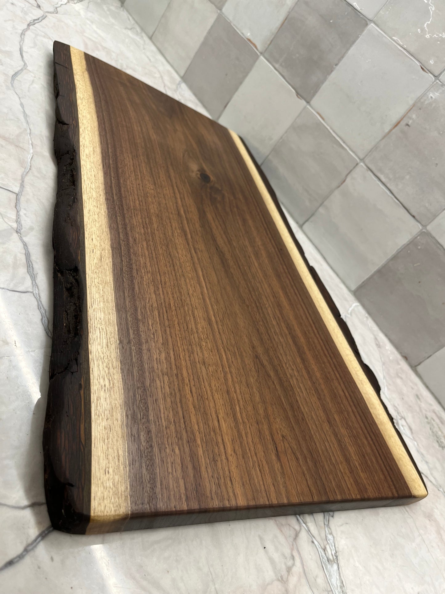 24β x 13β Black Walnut Live-Edge Charcuterie Board