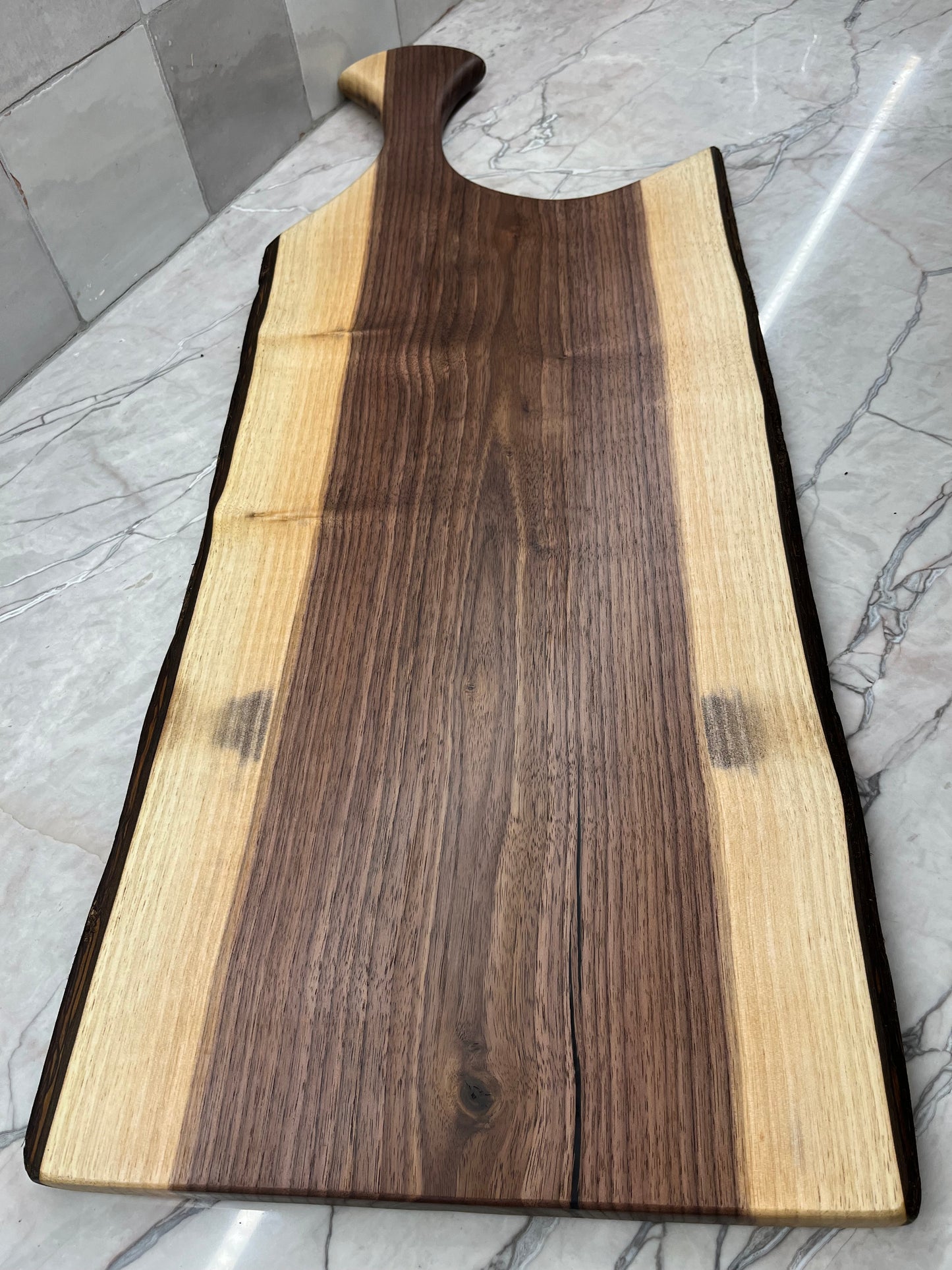 31β x 11β Black Walnut Live-Edge Charcuterie Board