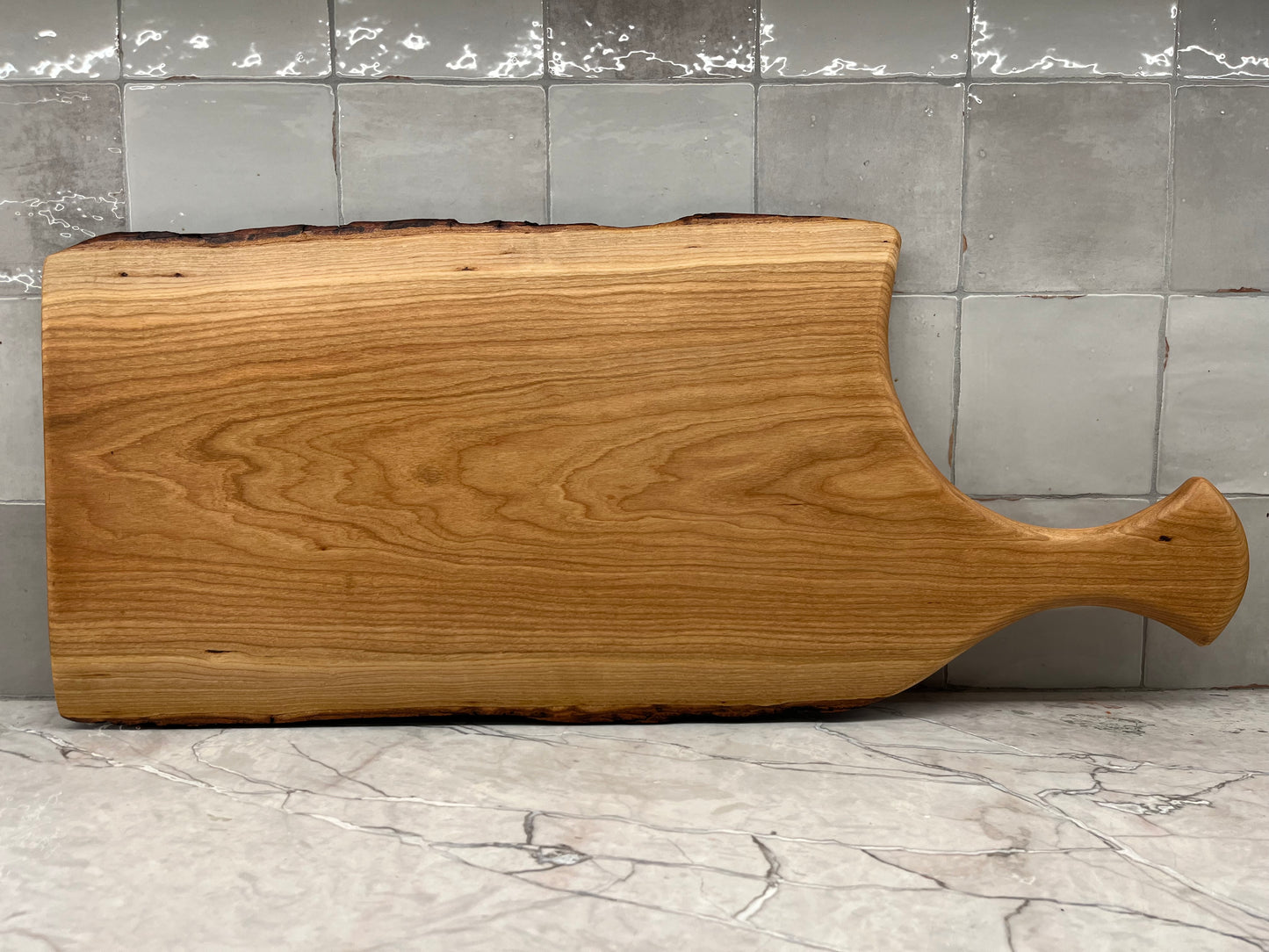 28.5" x 12" Cherry Live-Edge Charcuterie Board