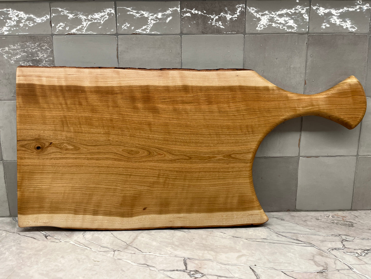 28" x 12" Cherry Live-Edge Charcuterie Board