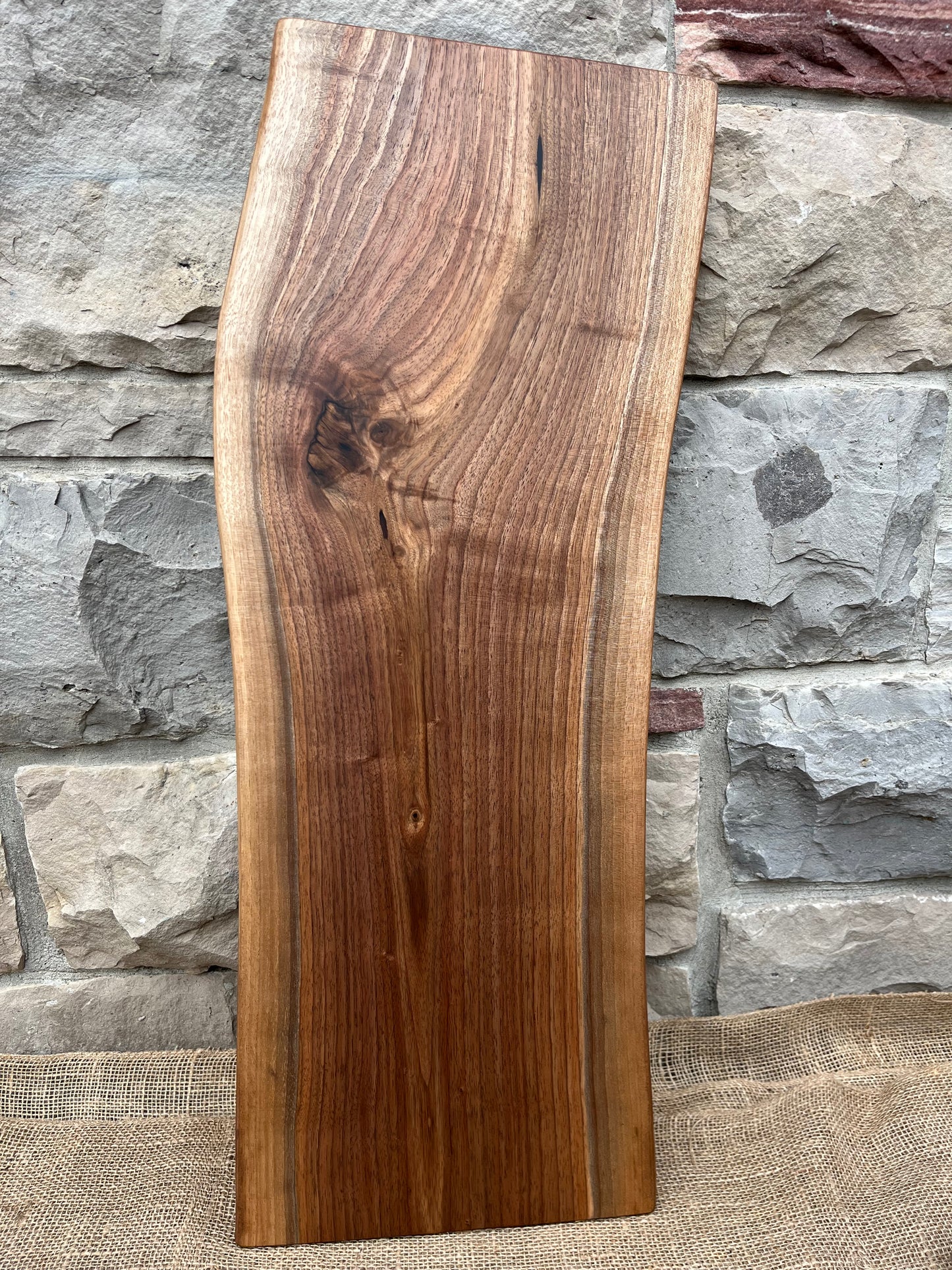 31” x 11” Black Walnut Live-Edge Charcuterie Board