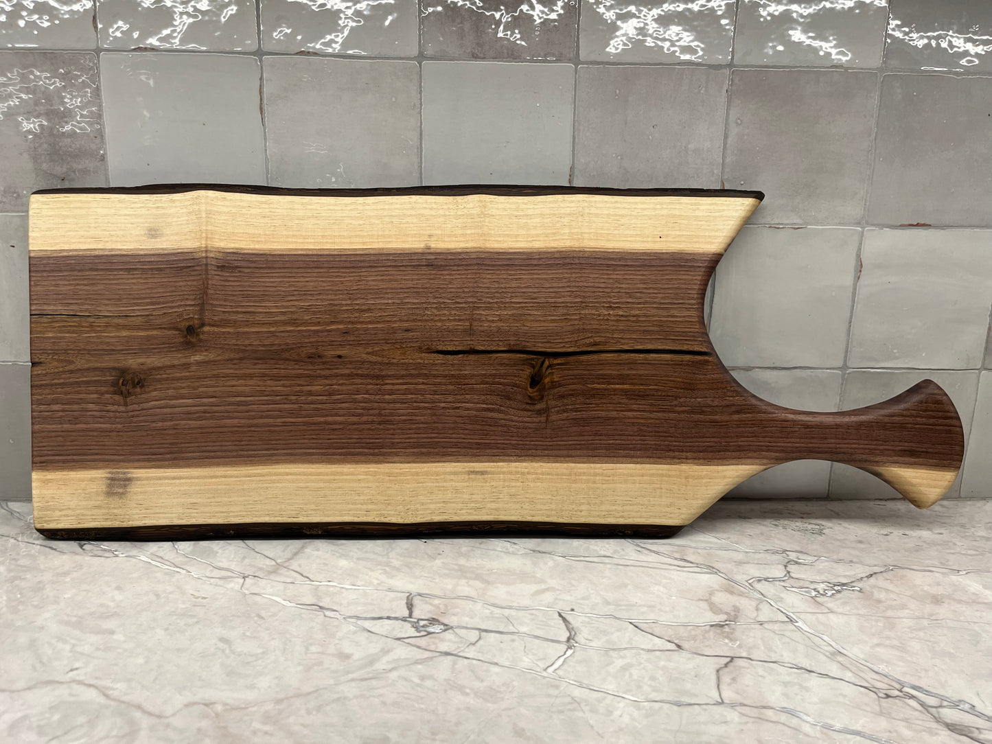 31β x 11β Black Walnut Live-Edge Charcuterie Board