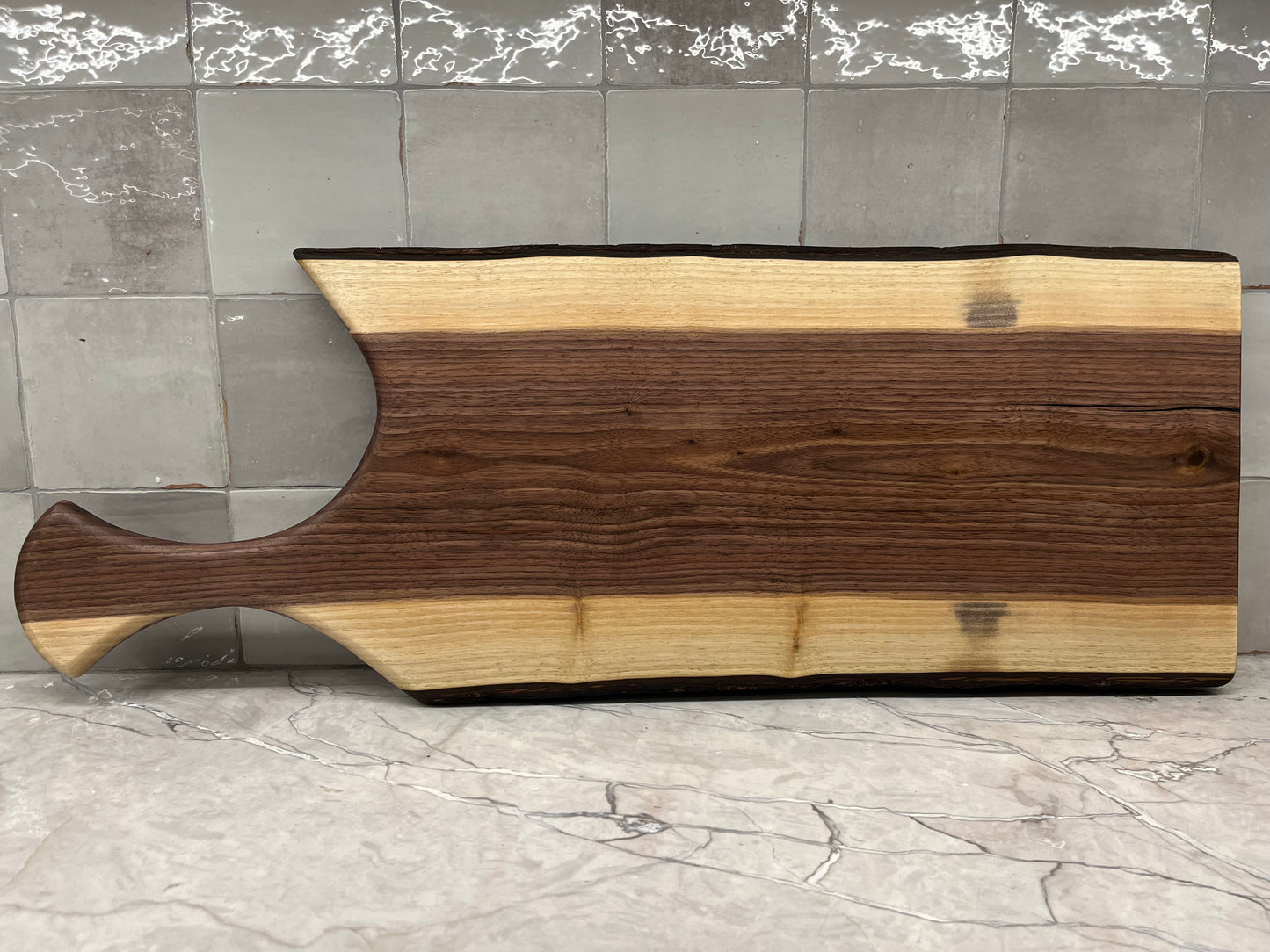 31β x 11β Black Walnut Live-Edge Charcuterie Board