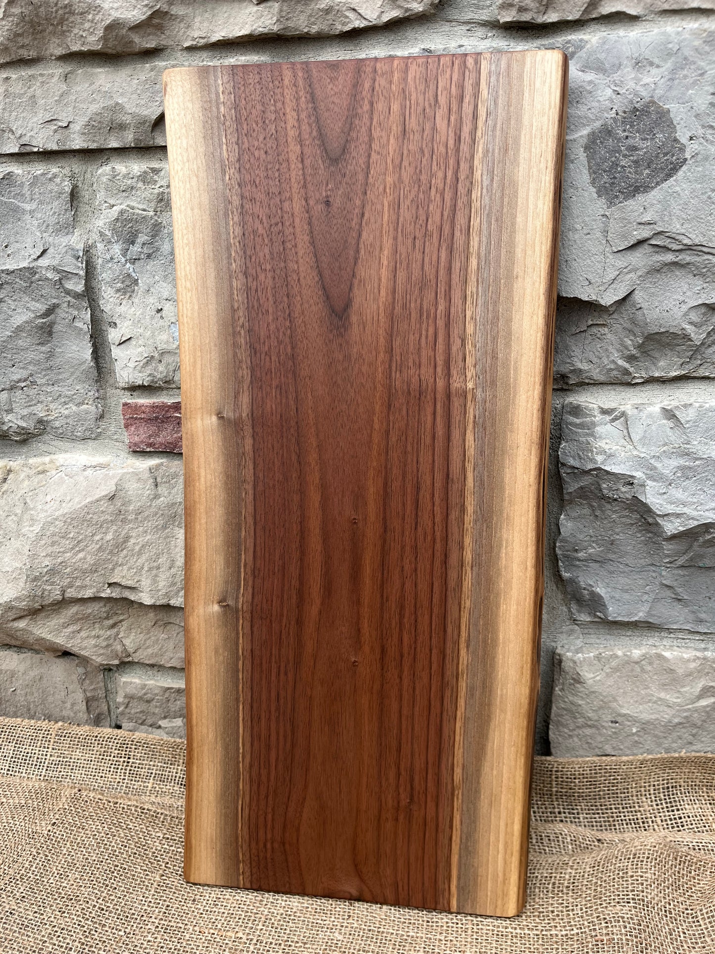 22β x 10β Black Walnut Live-Edge Charcuterie Board