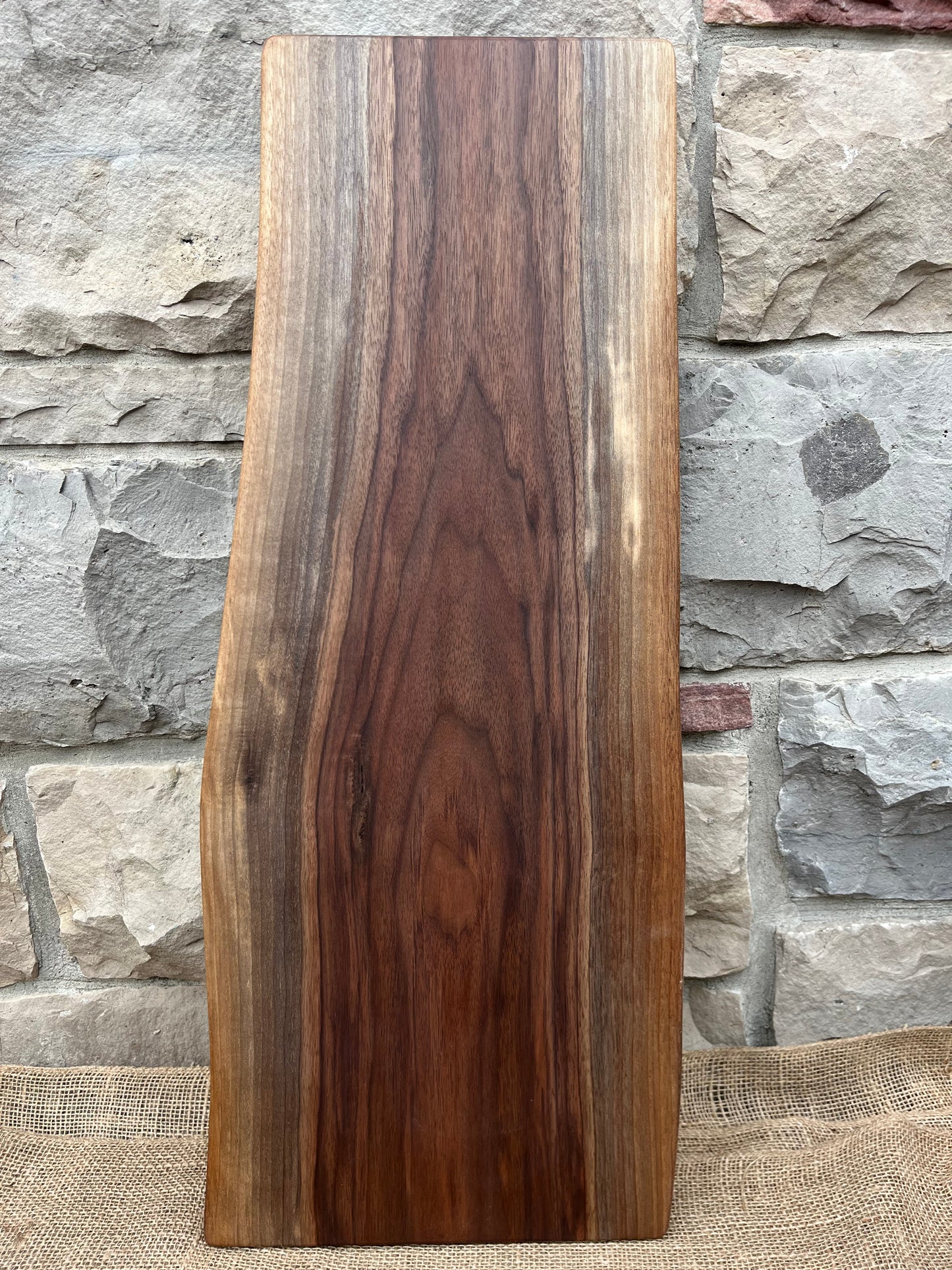 30β x 11β Black Walnut Live-Edge Charcuterie Board