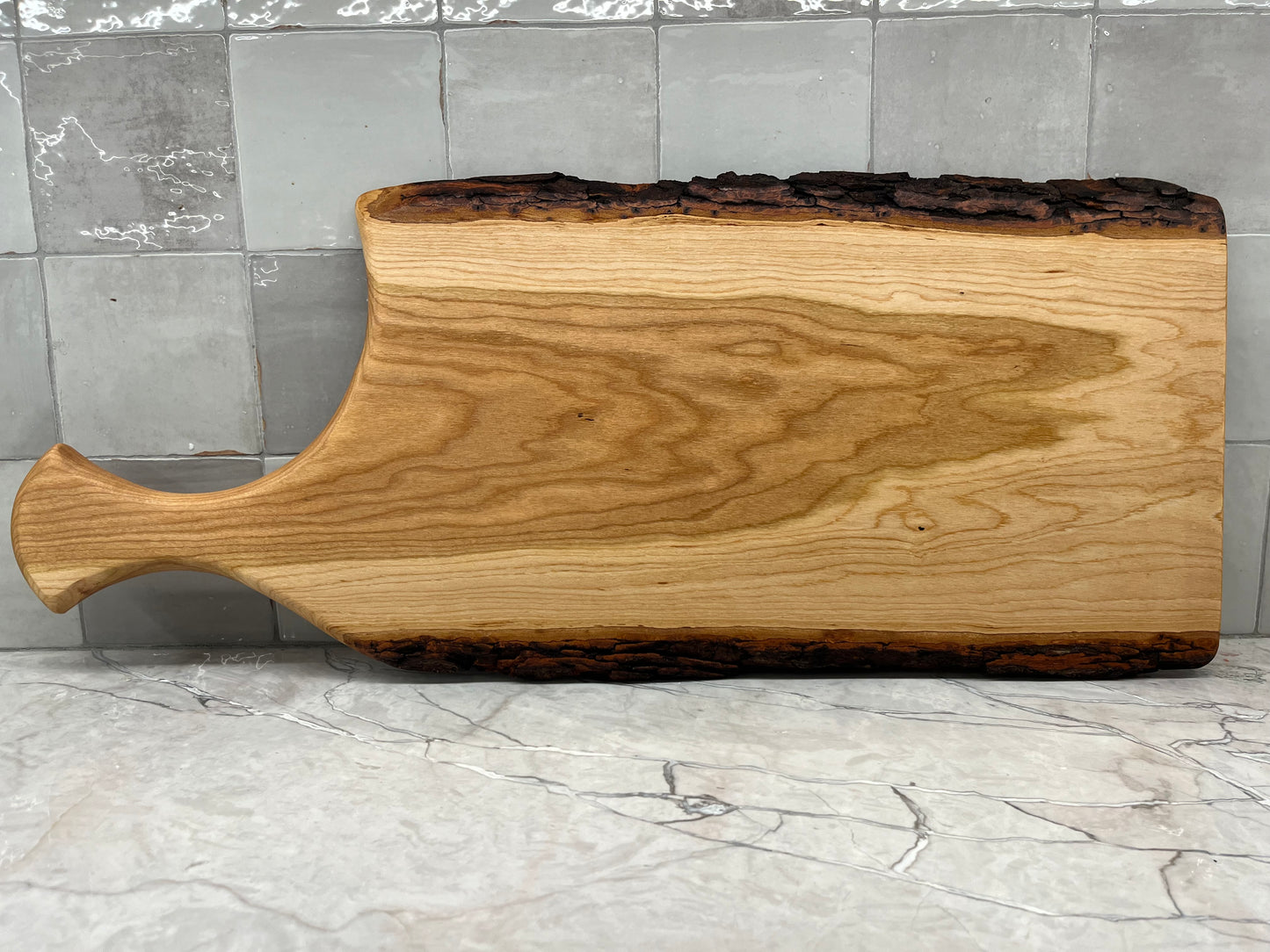 28.5" x 12" Cherry Live-Edge Charcuterie Board