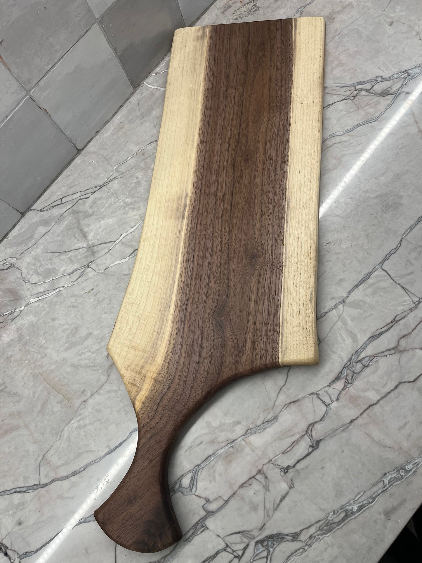 28" x 10” Black Walnut Live-Edge Charcuterie Board