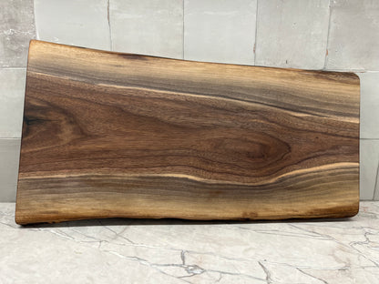 23” x 11” Black Walnut Live-Edge Charcuterie Board