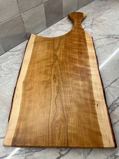 28" x 12" Cherry Live-Edge Charcuterie Board