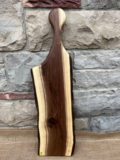 31” x 8” Black Walnut Live-Edge Charcuterie Board