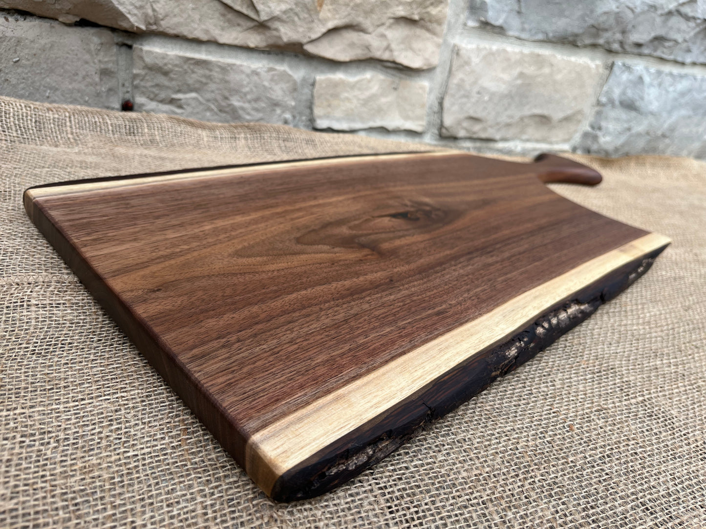 28" x 12” Black Walnut Live-Edge Charcuterie Board