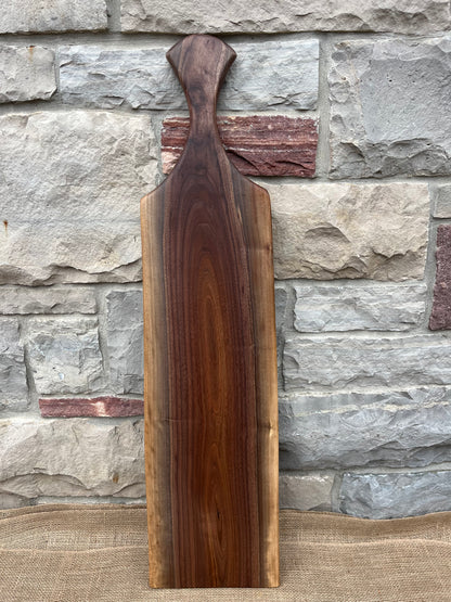 XL 39” x 10” Black Walnut Live-Edge Charcuterie Board