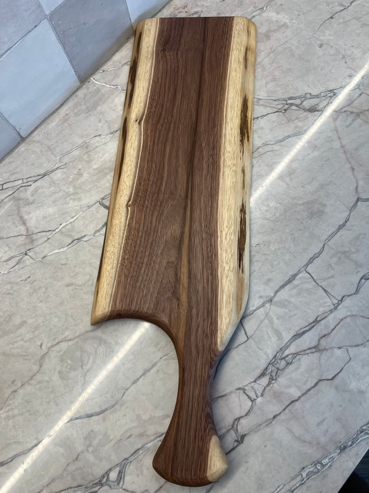 26”x 8” Black Walnut Live-Edge Charcuterie Board