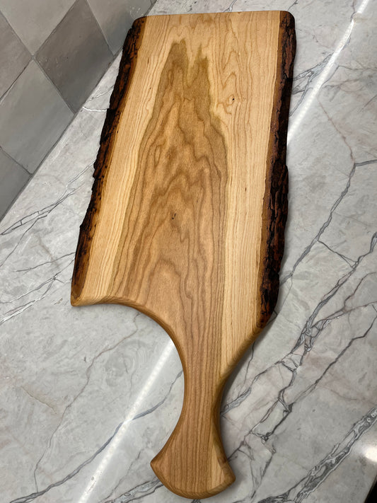 28.5" x 12" Cherry Live-Edge Charcuterie Board