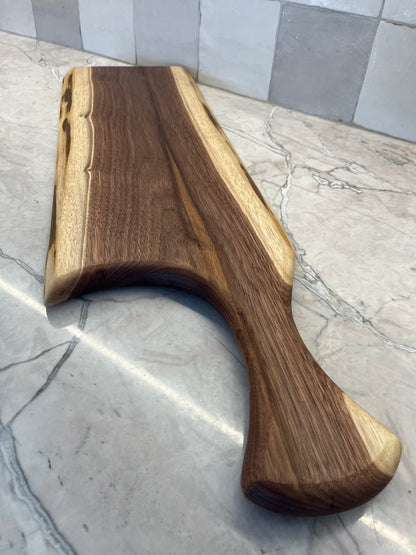 26”x 8” Black Walnut Live-Edge Charcuterie Board