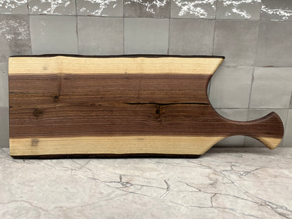 31” x 11” Black Walnut Live-Edge Charcuterie Board