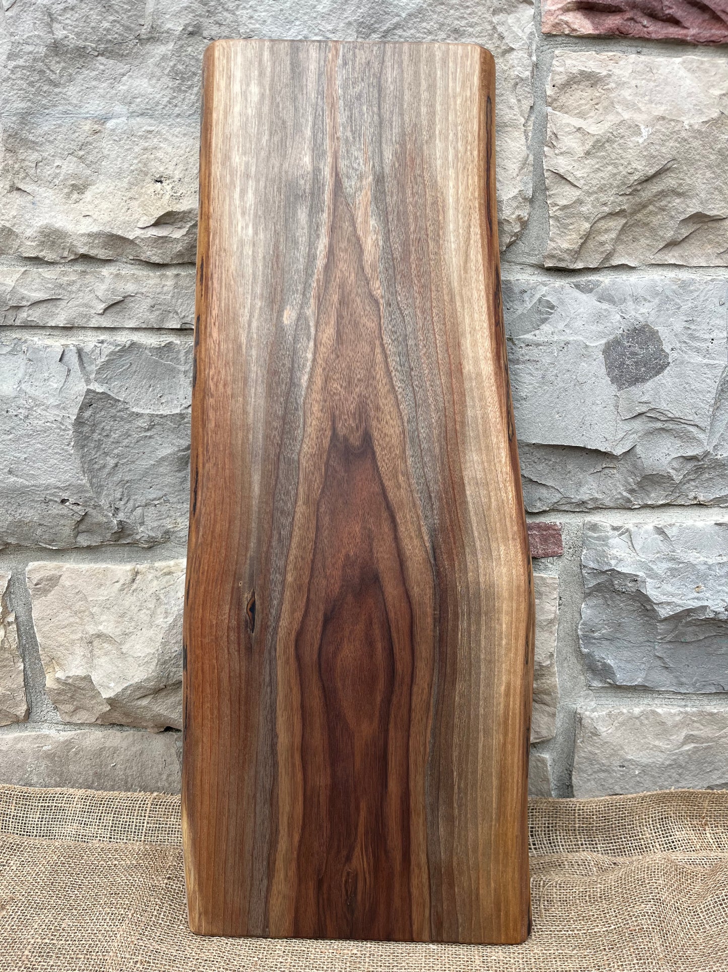 30” x 11” Black Walnut Live-Edge Charcuterie Board