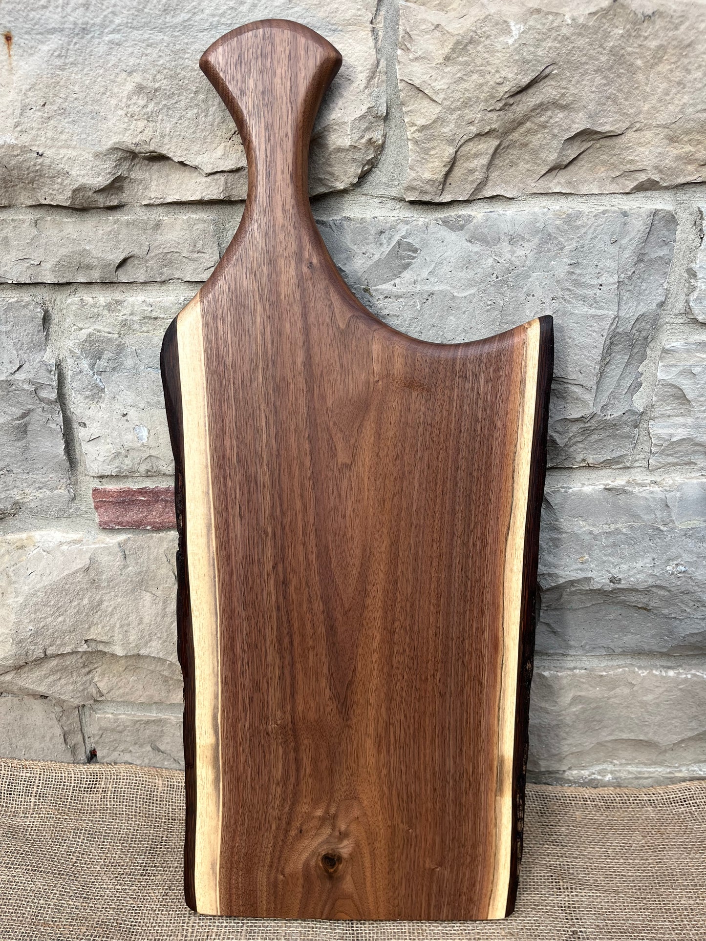 28" x 11.5” Black Walnut Live-Edge Charcuterie Board