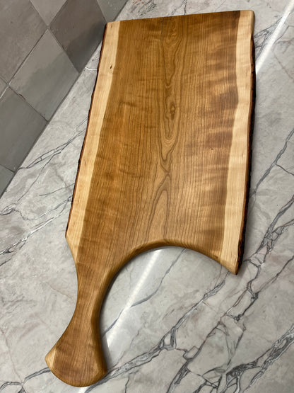 28" x 12" Cherry Live-Edge Charcuterie Board