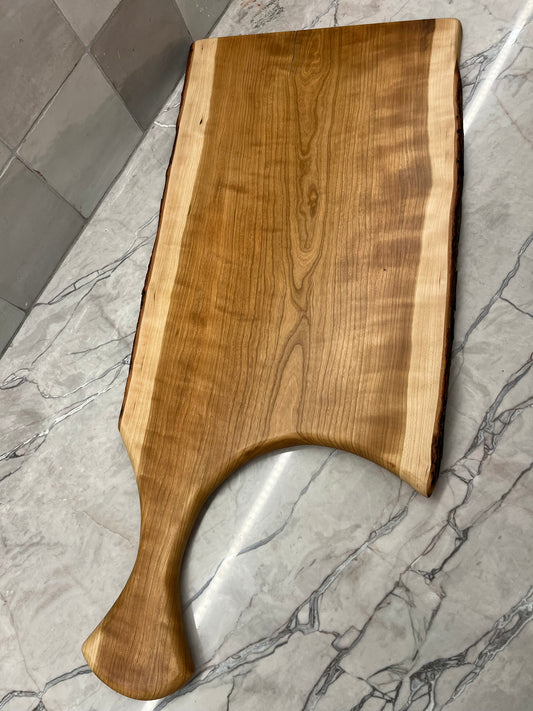 28" x 12" Cherry Live-Edge Charcuterie Board