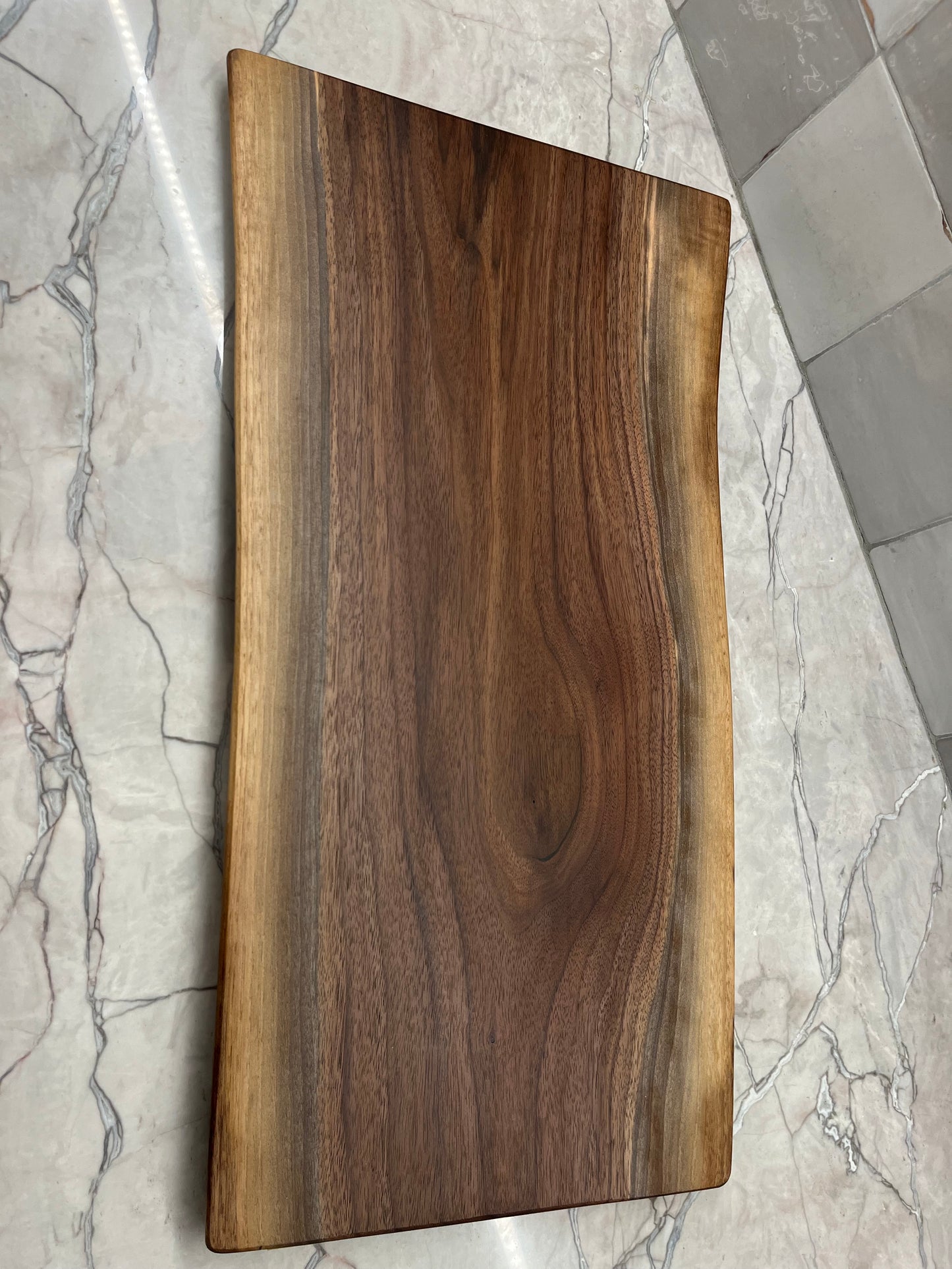 23” x 11” Black Walnut Live-Edge Charcuterie Board