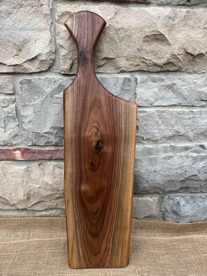 30” x 8” Black Walnut Live-Edge Charcuterie Board