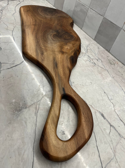 38” x 12” Black Walnut Live-Edge Charcuterie Board