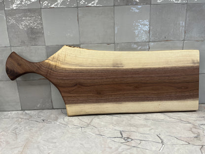 28" x 10” Black Walnut Live-Edge Charcuterie Board