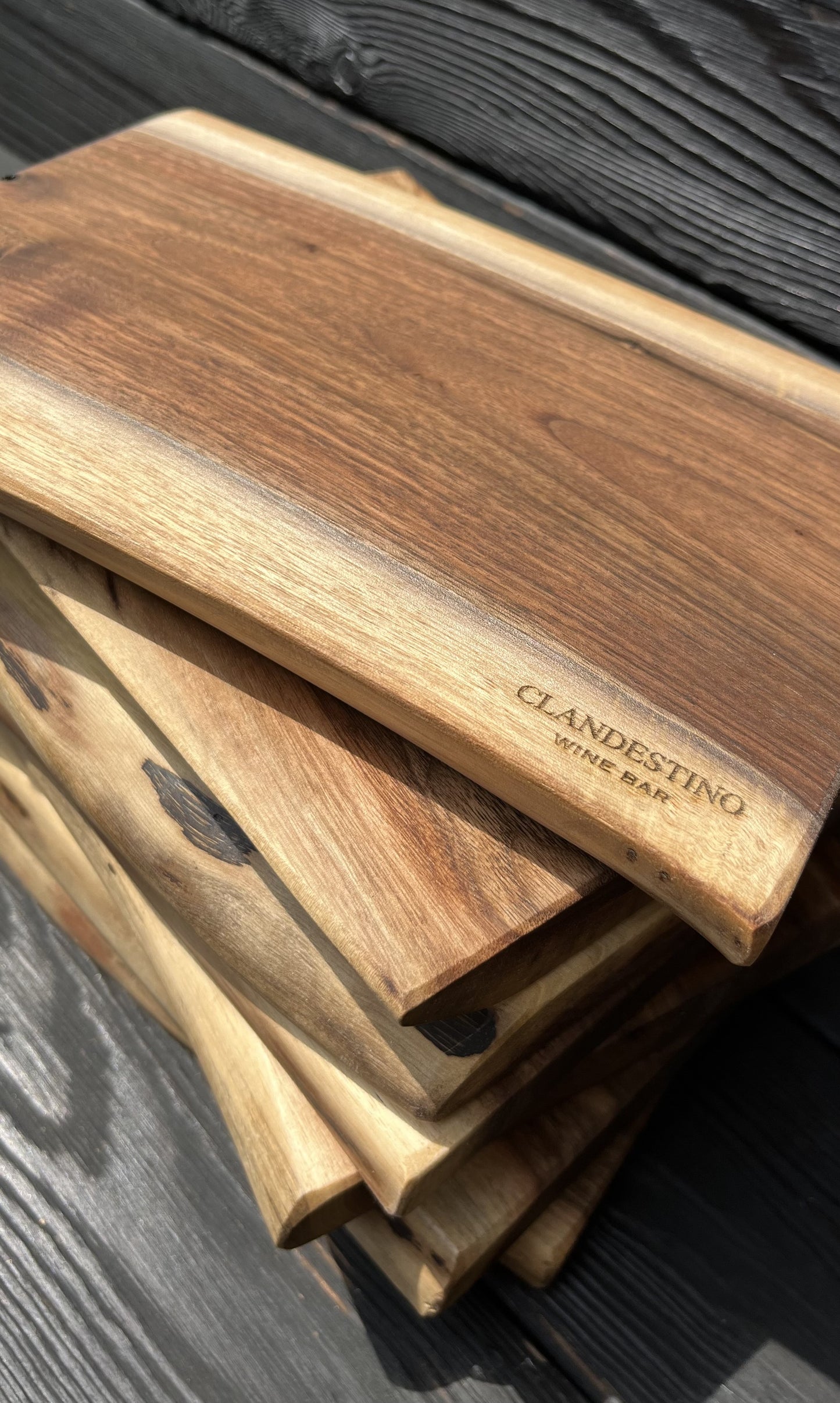 Mini Black Walnut Live-Edge Charcuterie Board