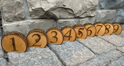 Live-Edge Table Numbers