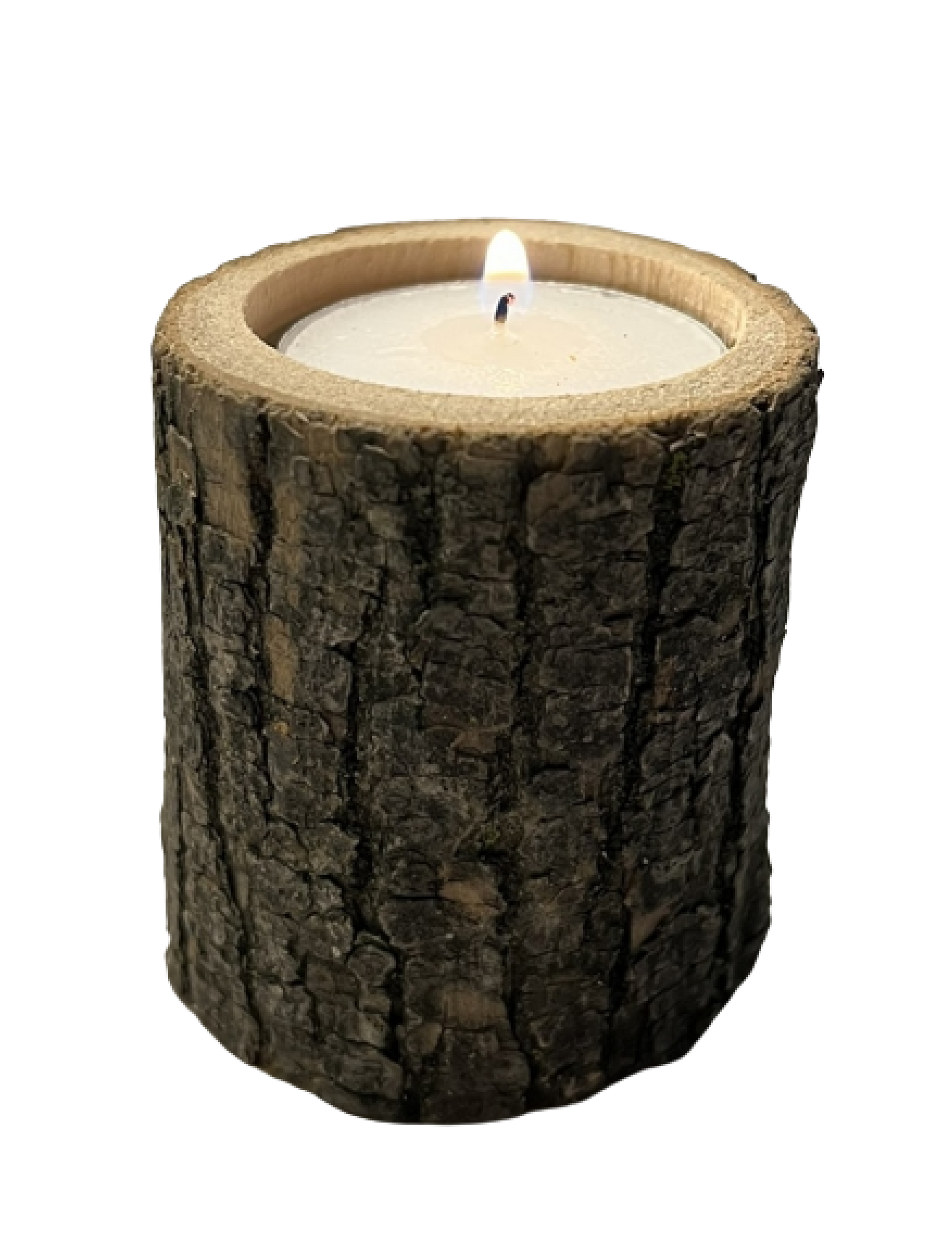 Small (2.5-inch tall) live-edge tea-light candle stand