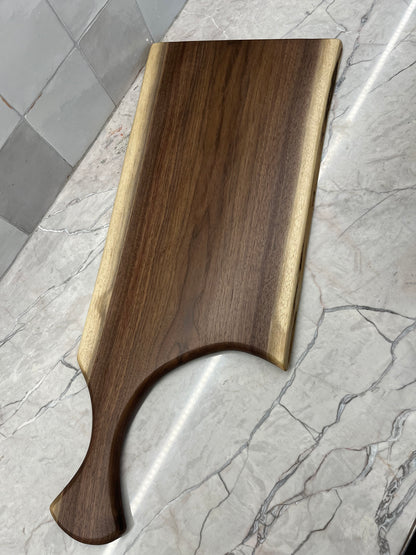 29” x 11” Black Walnut Live-Edge Charcuterie Board