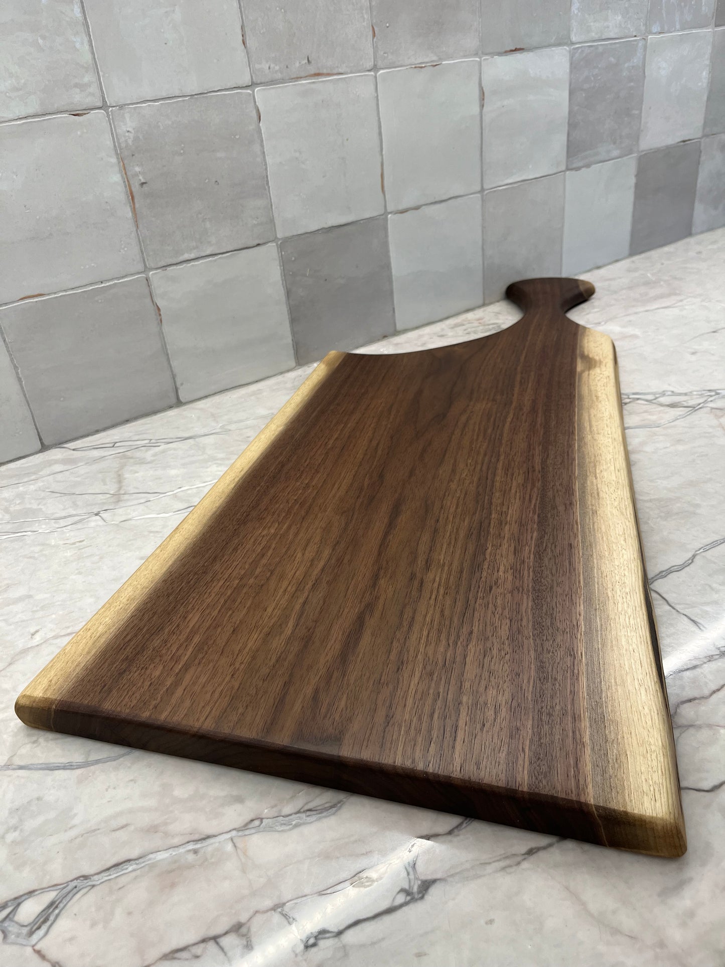 29” x 11” Black Walnut Live-Edge Charcuterie Board