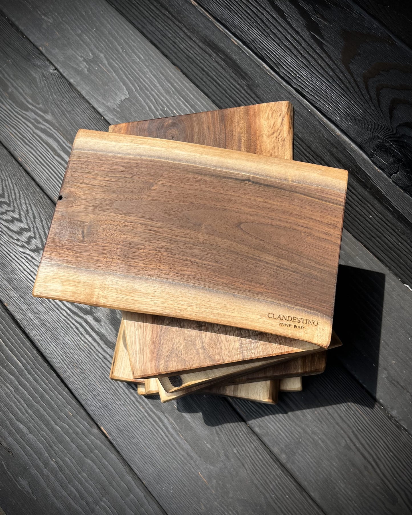 Mini Black Walnut Live-Edge Charcuterie Board