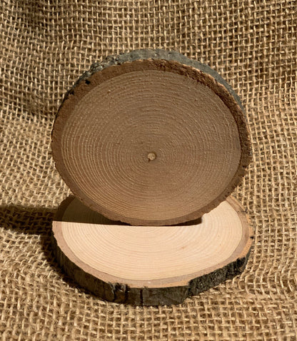 Small Live-Edge Wood Coasters (3" to 3.4")