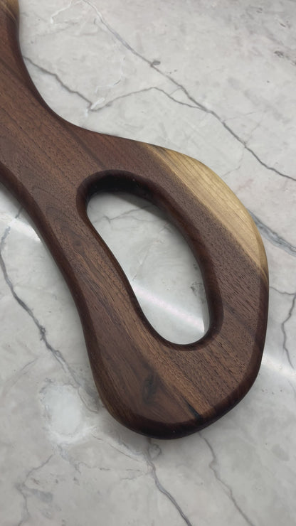 46”x 9” to 12” Black Walnut Live-Edge Charcuterie Board